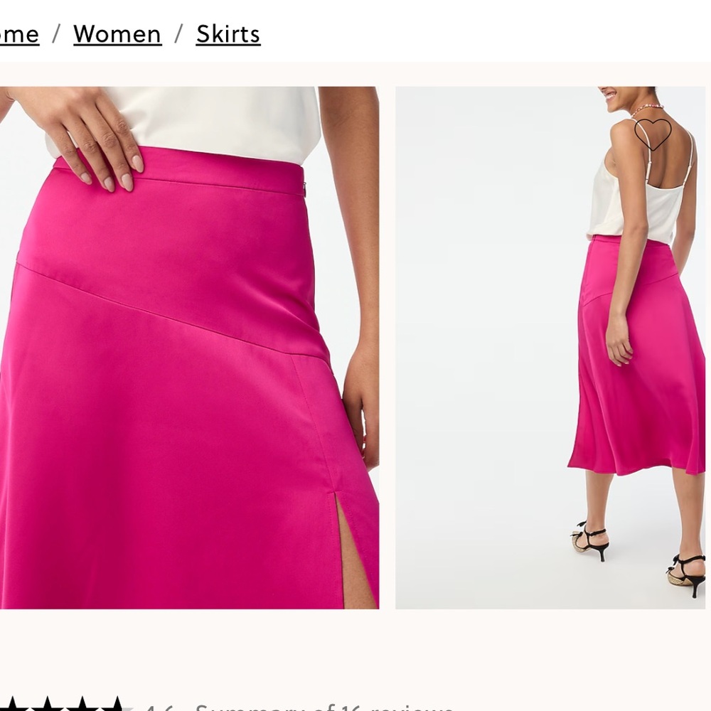 NWT! J. Crew Factory Midi Slip Skirt with slit